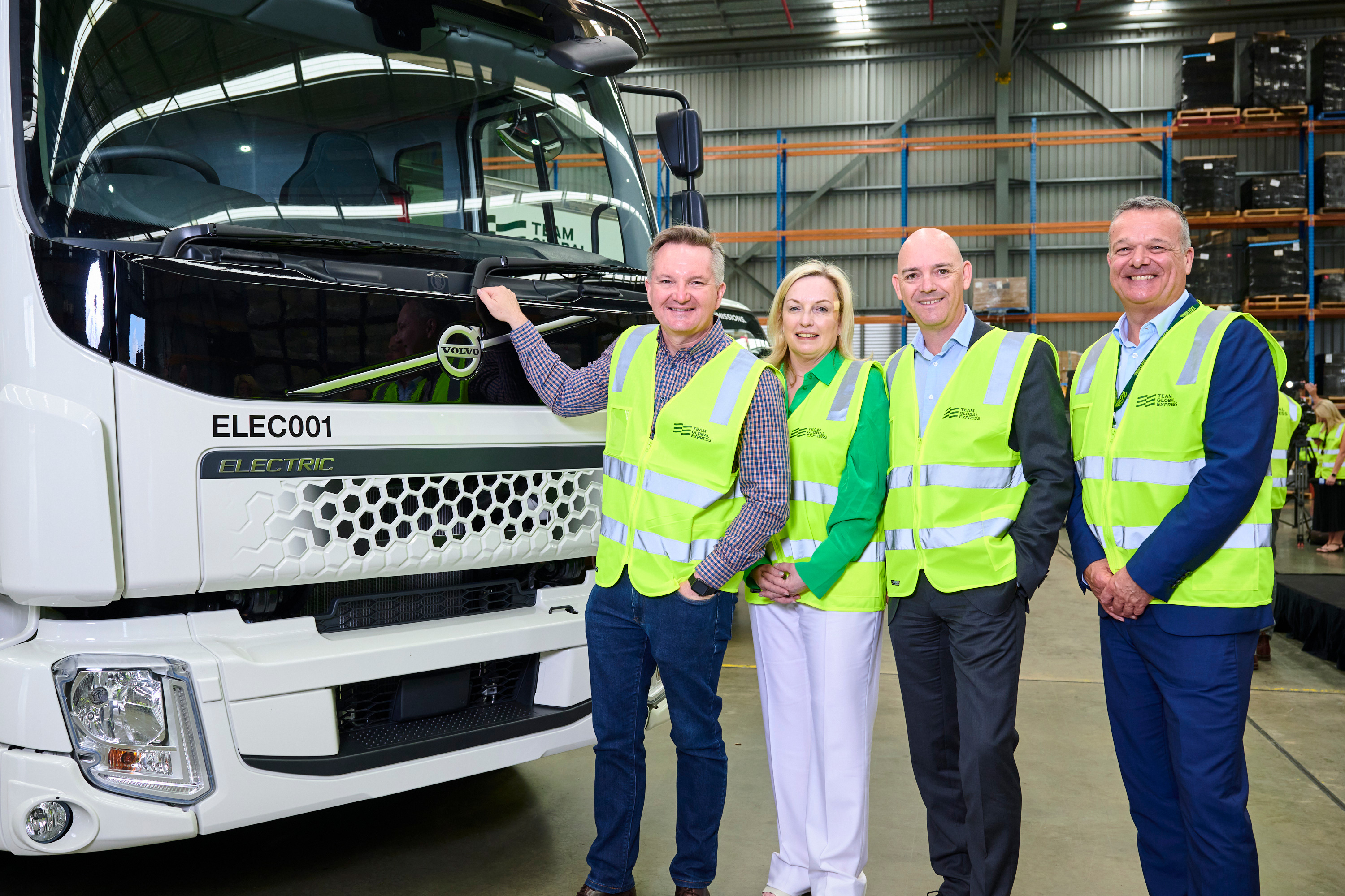 Largest order of Volvo FL Electric taken for Team Global Express Australia Volvo Trucks