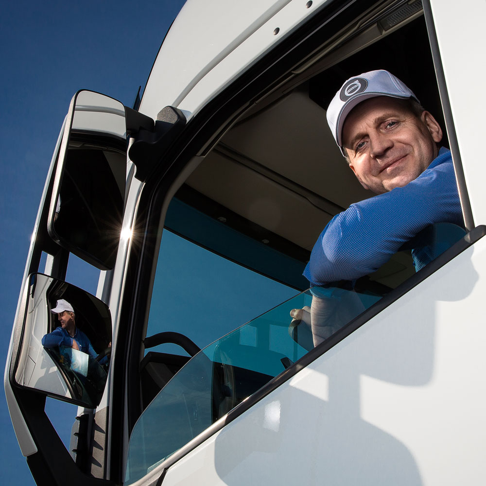 Robert Sek has been a truck driver for more than 20 years and is one of Jastim’s most fuel-efficient drivers.